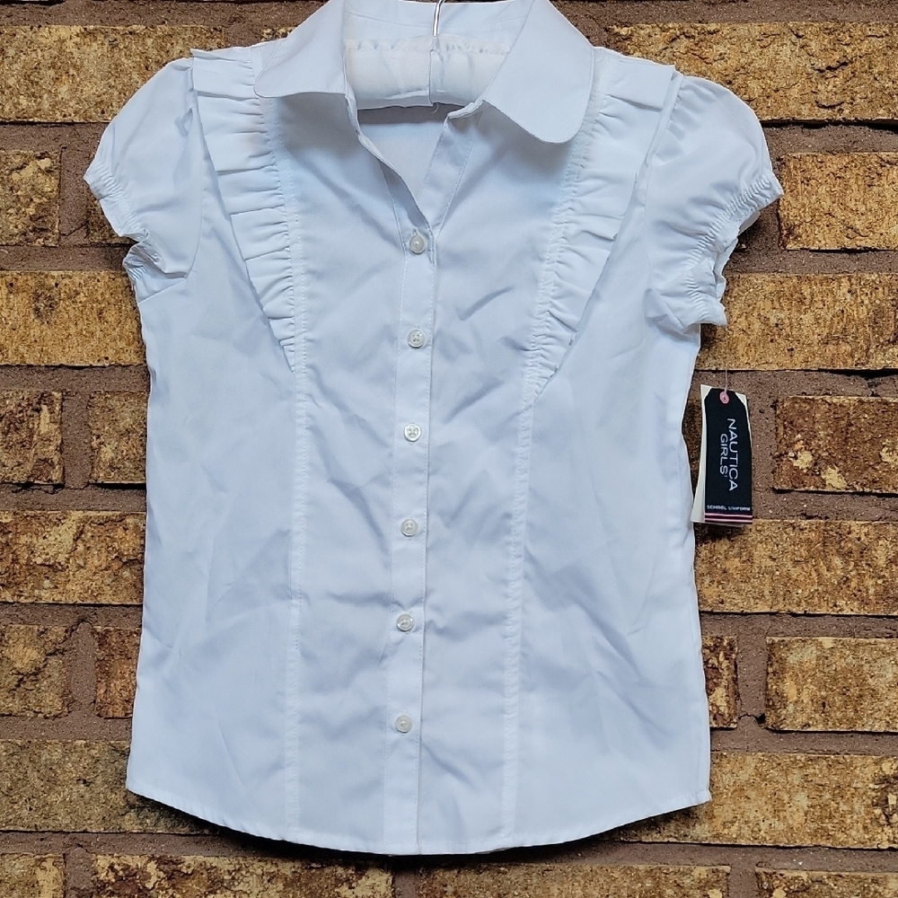 Nautica White Button Up School Uniform SIZE 7